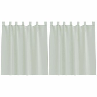 Gordijnen voile met roedezakken 2 st lichtgrijs 2