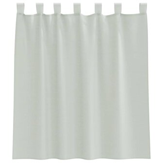 Gordijnen voile met roedezakken 2 st lichtgrijs 4