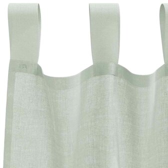Gordijnen voile met roedezakken 2 st lichtgrijs 5