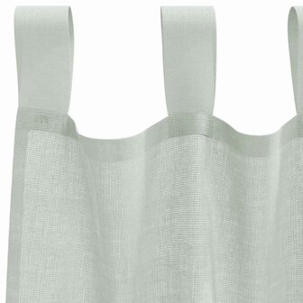 Gordijnen voile met roedezakken 2 st lichtgrijs 5