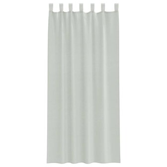 Gordijnen voile met roedezakken 2 st lichtgrijs 4