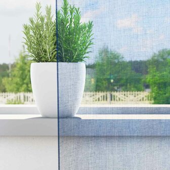 Gordijnen voile met roedezakken 2 st koningsblauw 3