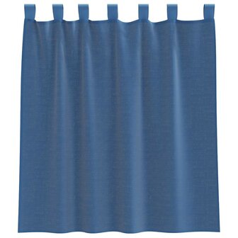 Gordijnen voile met roedezakken 2 st koningsblauw 4