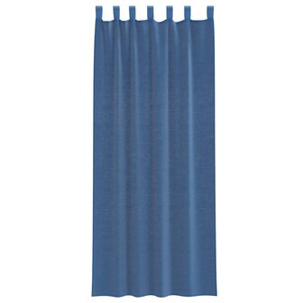 Gordijnen voile met roedezakken 2 st koningsblauw 4