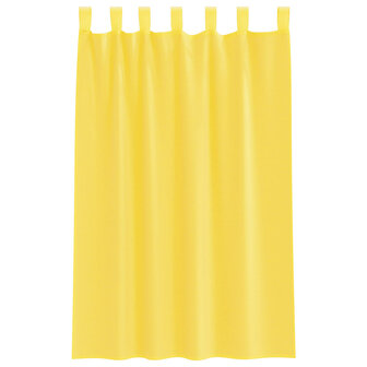 Gordijnen voile met roedezakken 2 st geel 4