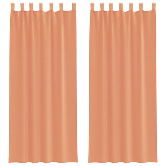 Voile gordijnen met roedezakken 2 st terracotta 2