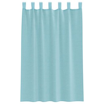 Gordijnen voile met roedezakken 2 st turkoois 4