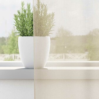 Gordijnen voile met Tab Top 2 st cr&egrave;mekleurig 3