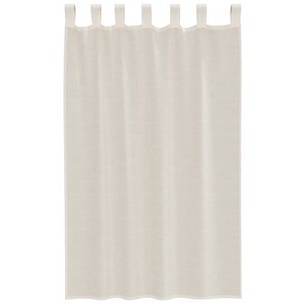 Gordijnen voile met Tab Top 2 st cr&egrave;mekleurig 4