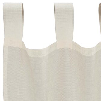 Gordijnen voile met Tab Top 2 st cr&egrave;mekleurig 5