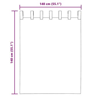 Gordijnen voile met lussen 2 st 140x175 cm lichtroze 8