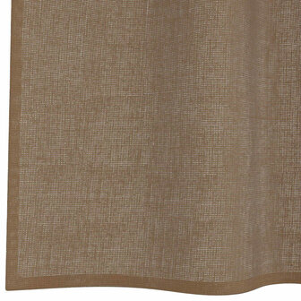 Gordijnen voile met lussen 2 st 140x175 cm lichtbruin 6