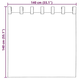 Gordijnen voile met lussen 2 st 140x140 cm wijnrood 8