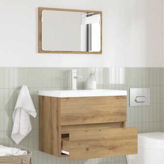 2-delige Badkamermeubelset Artisan Eiken Bewerkt Hout 1