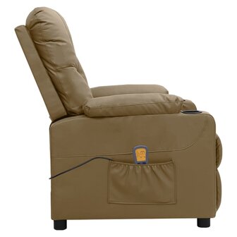 Sta-op-massagestoel kunstleer cappuccinokleurig 4
