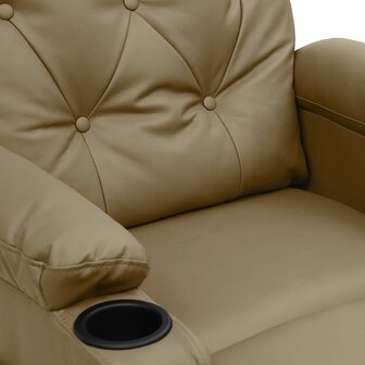 Sta-op-massagestoel kunstleer cappuccinokleurig 7