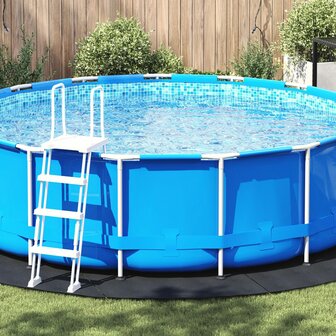 Ronde Zwembadhoes Zwart Polyethyleen &Oslash; 428 cm Zwembadhoes Rond 1
