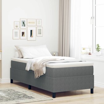 Boxspringbed ribfluweel lichtgrijs 80x200 cm 1