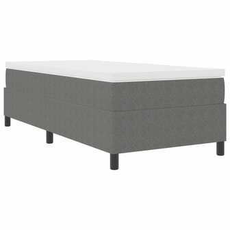 Boxspringbed ribfluweel lichtgrijs Single 2