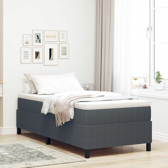 Boxspringbed ribfluweel donkergrijs Single 1