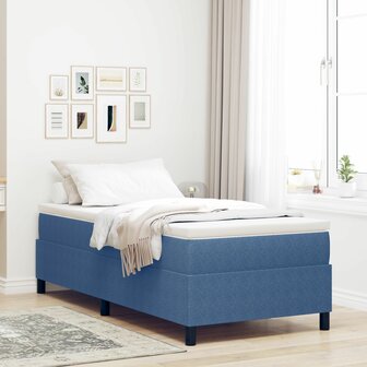 Boxspringbed ribfluweel blauw Single 1