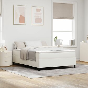Boxspringbed ribfluweel cr&egrave;mekleurig 140x200 cm 1