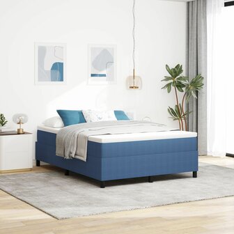 Boxspringbed ribfluweel blauw 140x200 cm 1