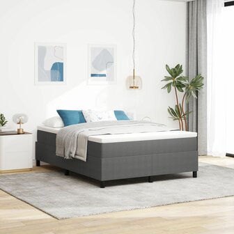 Boxspringbed ribfluweel lichtgrijs 160x200 cm 1