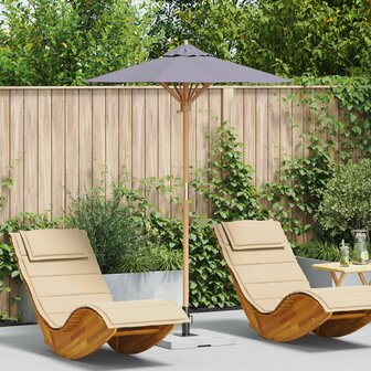Tuin Parasol Donker Grijs 150x210 cm Bamboe 1
