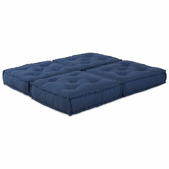 Poef 2 st modulair stof indigo 1