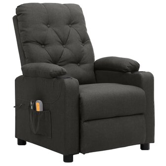 Massagestoel elektrisch stof donkergrijs 2