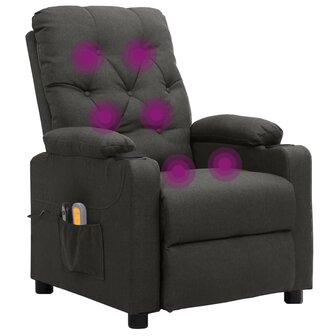 Massagestoel elektrisch stof donkergrijs 7