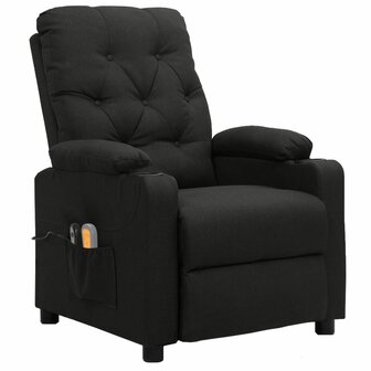 Massagestoel elektrisch stof zwart 2