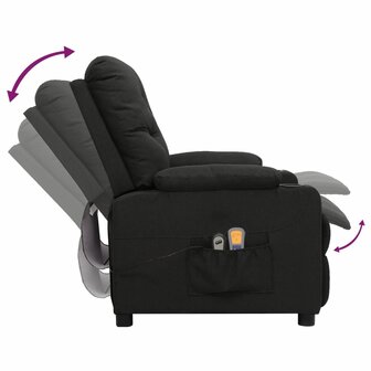 Massagestoel elektrisch stof zwart 6