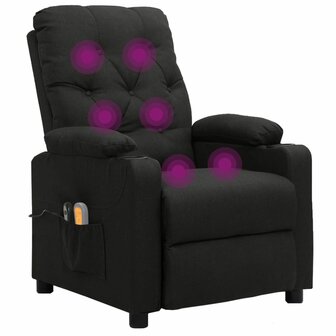 Massagestoel elektrisch stof zwart 7