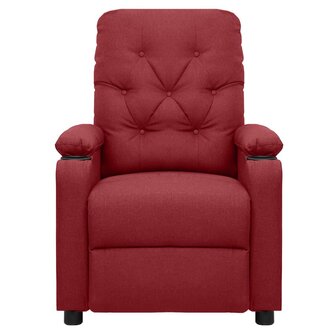 Massagestoel elektrisch stof wijnrood 3