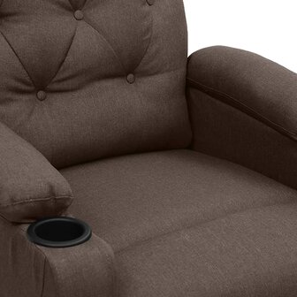 Massagestoel elektrisch verstelbaar stof bruin 8