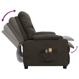 Massagestoel elektrisch stof taupe 6