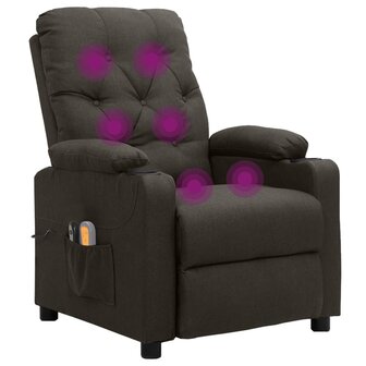 Massagestoel elektrisch stof taupe 7