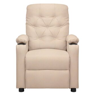 Massagestoel elektrisch stof cr&egrave;mekleurig 3