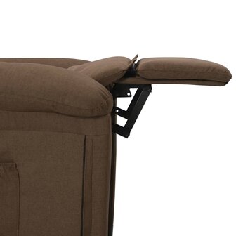 Massagestoel elektrisch verstelbaar stof bruin 7