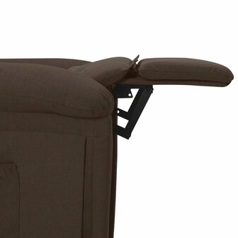 Massagestoel elektrisch verstelbaar stof donkerbruin 7