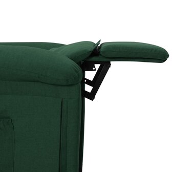 Massagestoel elektrisch verstelbaar stof donkergroen 7
