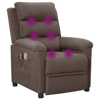 Massagestoel elektrisch stof taupe 9