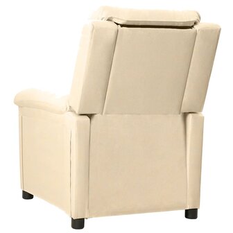 Massagestoel elektrisch stof cr&egrave;mekleurig 5