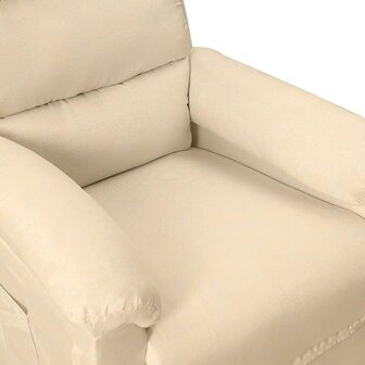 Massagestoel elektrisch stof cr&egrave;mekleurig 6