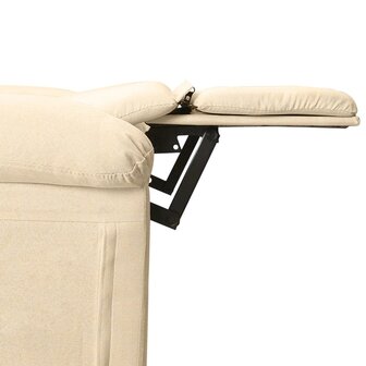 Massagestoel elektrisch stof cr&egrave;mekleurig 7