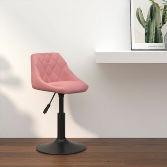 Barkruk Roze 46x44x(62,5-77,5) cm Velvet 1