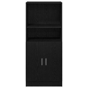 Keukenkast 57x41,5x131,5 cm bewerkt hout zwart 4