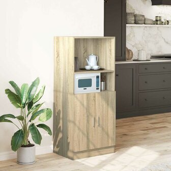 Keukenkast 57x41,5x131,5 cm bewerkt hout sonoma eikenkleurig 1
